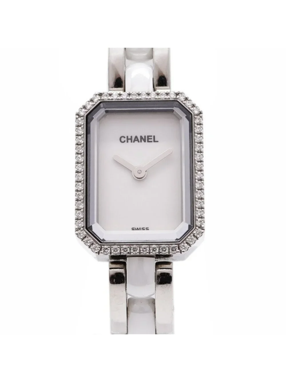 Chanel Premiere Ceramic Diamond White Dial Watch